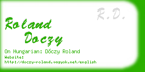 roland doczy business card