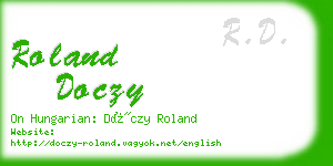 roland doczy business card